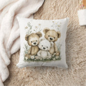 Cute Watercolour Teddy Bear group Kissen (Decke)