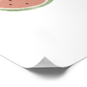 Cute Watercolour Watermelon Fruit Nursery Poster (Ecke)