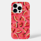 Cute Watermelon Fruit Pattern Pink iPhone Case (Rückseite)