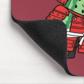 Cute Watermelon Shogun Samurai Warrior Illustratio Mousepad (Ecke)