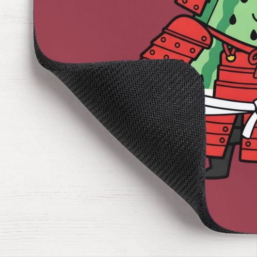 Cute Watermelon Shogun Samurai Warrior Illustratio Mousepad (Ecke)