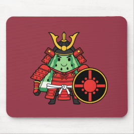 Cute Watermelon Shogun Samurai Warrior Illustratio Mousepad