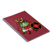 Cute Watermelon Shogun Samurai Warrior Illustratio Notizblock (Rechte Seite)