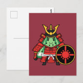 Cute Watermelon Shogun Samurai Warrior Illustratio Postkarte (Vorne/Hinten)