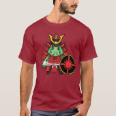 Cute Watermelon Shogun Samurai Warrior Illustratio T-Shirt (Vorderseite)