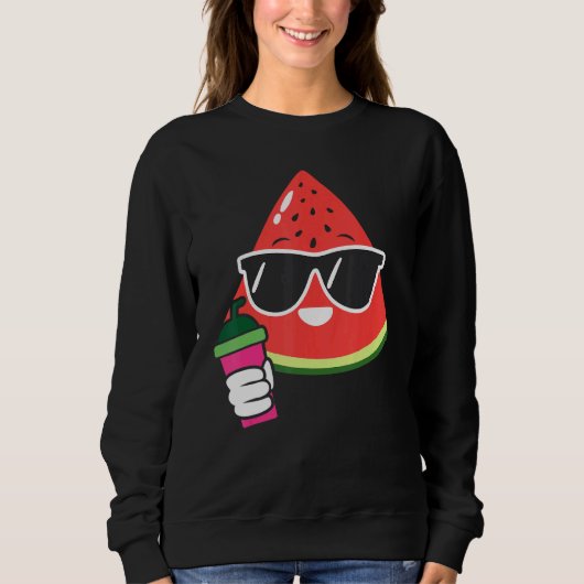 Cute Watermelon Watermelon Frappe   Summer Fruit Sweatshirt (Vorderseite)
