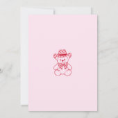 Cute We Can Bearly Wait Teddy Bear Baby Shower Einladung (Rückseite)