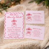 Cute We Can Bearly Wait Teddy Bear Baby Shower Einladung