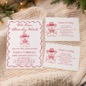 Cute We Can Bearly Wait Teddy Bear Baby Shower Einladung