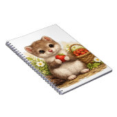 Cute Weasel Strawberry Kawaii Notebook Notizblock (Rechte Seite)