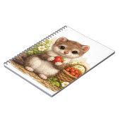 Cute Weasel Strawberry Kawaii Notebook Notizblock (Linke Seite)
