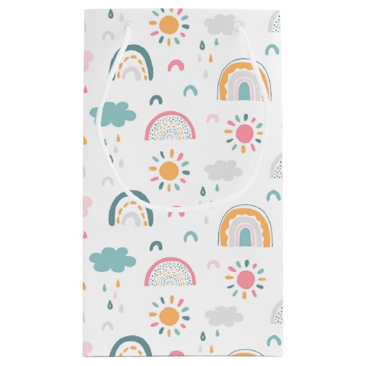 Cute Weather Pattern Kleine Geschenktüte (Rückseite)