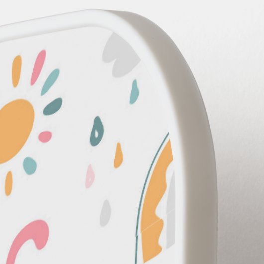 Cute Weather Pattern Pickleball Schläger (Linke Seite)