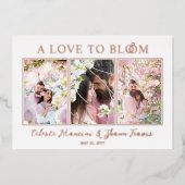 Cute Wedding Rings Luxurious 3 Multi Photos Folieneinladung (Vorderseite)