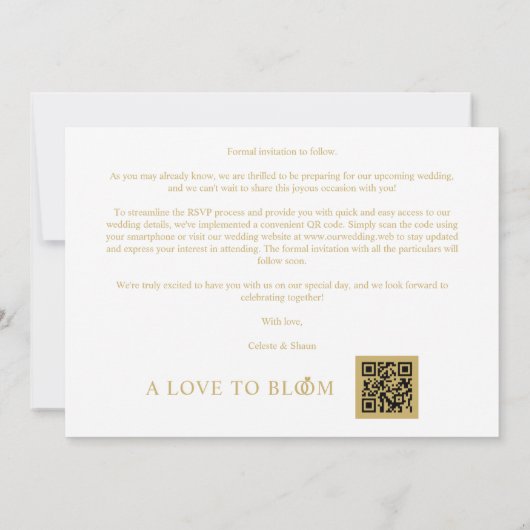 Cute Wedding Rings Luxurious 3 Multi Photos Save The Date (Rückseite)