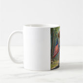 Cute Welpe 4. Juli Cup Kaffeetasse (Links)