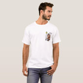 Cute Werewolf Howling Under Street Lamp Cartoon T-Shirt (Vorne ganz)