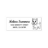 Cute West Highland Terrier Dog Return Address Gummistempel (Prägung)