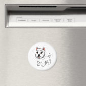 Cute West Highland White Terrier Dog Magnet (In Situ (Geschirrspüler))