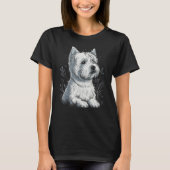 Cute Westie Dog on West Highland White Terrier T-Shirt (Vorderseite)