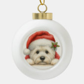 Cute Westie Keramik Kugel-Ornament (Vorderseite)