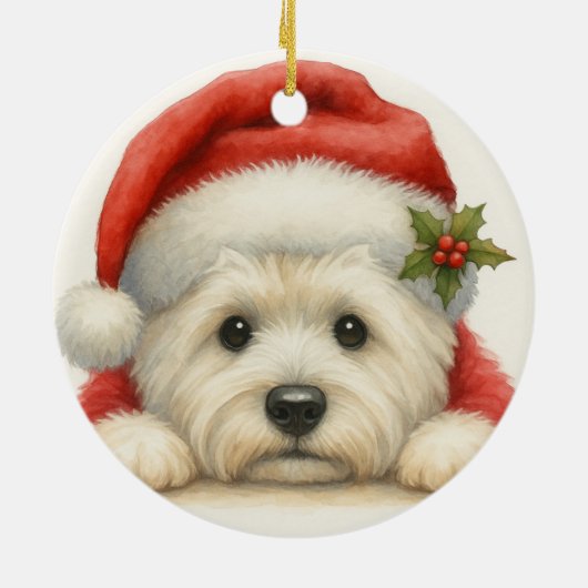 Cute Westie Keramik Ornament (Hinten)