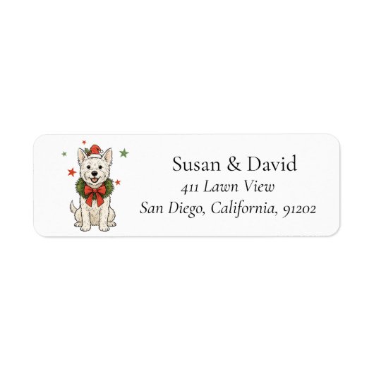 Cute Westie White Terrier Dog Wreath (Vorne)