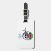 Cute Whale and Watermelon Gepäckanhänger (Vorderseite vertikal)
