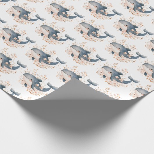 Cute Whale Geschenkpapier (Ecke)