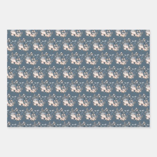 Cute Whale Geschenkpapier Set (Vorderseite 3)