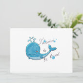 Cute whale - I deserve to be loved Karte (Stehend Vorderseite)