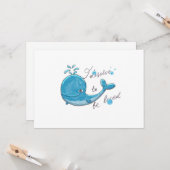 Cute whale - I deserve to be loved Karte (Vorderseite/Rückseite Beispiel)