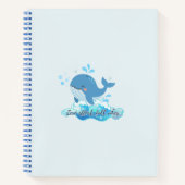 Cute Whale Ocean Aesthetic Notebook | Soft Minimal Notizblock (Vorderseite)