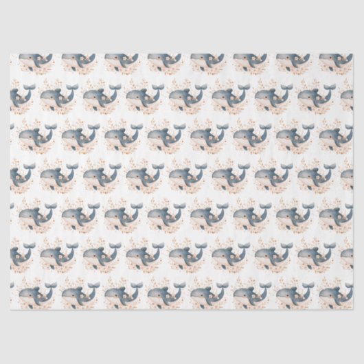 Cute Whale Seidenpapier (Vorderseite)