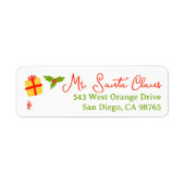 Cute Whimsical Christmas Return Address Custom (Vorne)