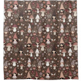 Cute Whimsical Fair Gnomes and Mushrooms Duschvorhang (Vorderseite)