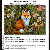 Cute Whimsical Forest Fox, Flowers ET9L Decoupage  Seidenpapier