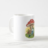 Cute Whimsical Frog Knitting Illustration Kaffeetasse (Vorderseite Links)