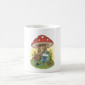 Cute Whimsical Frog Knitting Illustration Kaffeetasse (Mittel)