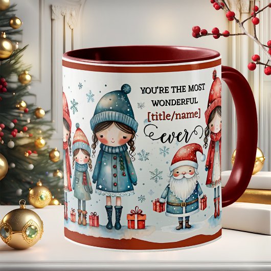 Cute Whimsical Girly Christmas Kaffeetasse