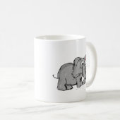 Cute Whimsical Hand-Drawn Elephant Illustration Kaffeetasse (VorderseiteRechts)