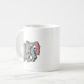 Cute Whimsical Hand-Drawn Elephant Illustration Kaffeetasse (Vorderseite Links)