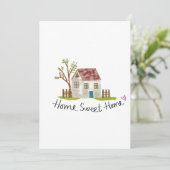Cute Whimsical Hand-drawn Home Sweet Home Einladung (Stehend Vorderseite)