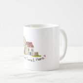 Cute Whimsical Hand-drawn Home Sweet Home Kaffeetasse (VorderseiteRechts)