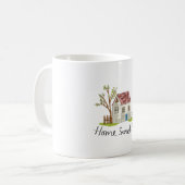 Cute Whimsical Hand-drawn Home Sweet Home Kaffeetasse (Vorderseite Links)