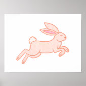 Cute & Whimsical Hand-Drawn Rabbit Nursery Art Poster (Vorne)