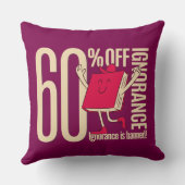 Cute Whimsical Red Book Character  Kissen (Rückseite)