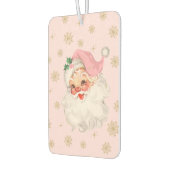 Cute Whimsical Retro Pink Santa Christmas Pattern Autolufterfrischer (Links)