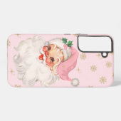 Cute Whimsical Retro Pink Santa Christmas Pattern Samsung Galaxy Hülle (Rückseite (Horizontal))