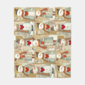 Cute Whimsical Snowman Earth Love Fleecedecke (Vorderseite)
